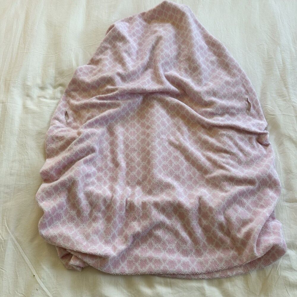 3 Piece Baby Girl Crib Bedding Set Birds Pink Lavender Floral & Carrier Cover - Picture 12 of 14